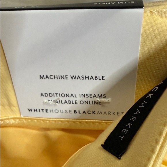 White House Black Market Yellow Cropped Pants - Picture 2 of 6
